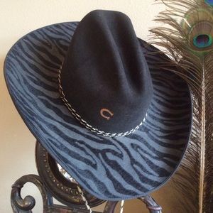 Charlie one horse Cowboy hat Zebra